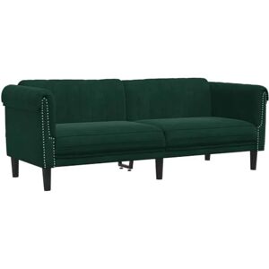 vidaXL Canapé à 3 Places, Siège avec Accoudoirs et Dossier, Meuble de Salon Salle de Séjour Intérieur, Moderne, Vert Foncé Velours - Publicité vidaXL Canapé à 3 Places, Siège avec Accoudoirs et Dossier, Meuble de Salon Salle de Séjour Intérieur, Moderne, Vert Foncé Velours - Publicité