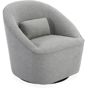 sweeek Fauteuil pivotant 360° en Tissu Gris Clair. avec Coussin Lana L 80 x P 73 x H77cm - Publicité sweeek Fauteuil pivotant 360° en Tissu Gris Clair. avec Coussin Lana L 80 x P 73 x H77cm - Publicité