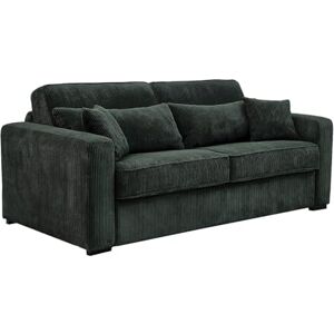 Unique Canapé 4 Places Convertible Express en Velours côtelé Vert Couchage 160 cm Matelas 16 cm MONDOVI - Publicité Unique Canapé 4 Places Convertible Express en Velours côtelé Vert Couchage 160 cm Matelas 16 cm MONDOVI - Publicité