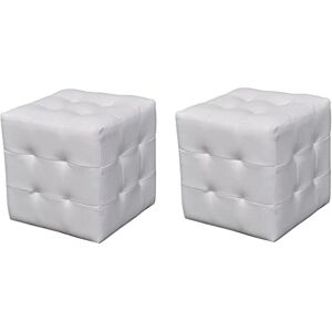 vidaXL 2X Pouf Cube Capitonné Bout de Canapé Tabouret Repose-Pied Chambre - Publicité vidaXL 2X Pouf Cube Capitonné Bout de Canapé Tabouret Repose-Pied Chambre - Publicité
