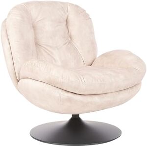 Beliani Fauteuil Pivotant Vintage en Velours avec Assise Rembourré Base Simple Beige Nolvik - Publicité Beliani Fauteuil Pivotant Vintage en Velours avec Assise Rembourré Base Simple Beige Nolvik - Publicité