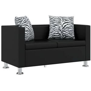 vidaXL Canapé Chesterfield 2 Places Similicuir Noir Salle de Séjour Salon Sofa - Publicité vidaXL Canapé Chesterfield 2 Places Similicuir Noir Salle de Séjour Salon Sofa - Publicité