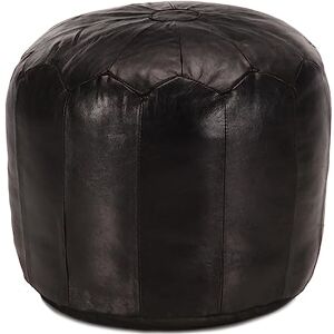 vidaXL Pouf 40 x 35 cm Noir Cuir véritable de chèvre - Publicité vidaXL Pouf 40 x 35 cm Noir Cuir véritable de chèvre - Publicité