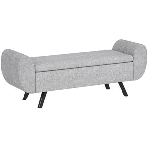 HOMCOM Ottoman de Rangement avec accoudoir, Banc de Rangement en Lin tapissé, siège de fenêtre avec Pieds en Bois de Caoutchouc, Pouf pour Chambre à Coucher, Salon, Couloir, Gris foncé - Publicité HOMCOM Ottoman de Rangement avec accoudoir, Banc de Rangement en Lin tapissé, siège de fenêtre avec Pieds en Bois de Caoutchouc, Pouf pour Chambre à Coucher, Salon, Couloir, Gris foncé - Publicité