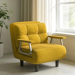 Fabulcozy Canapé Velours Côtelé Convertible 1 Place Fauteuil Convertible avec Coussin et Accoudoirs Métal - Publicité Fabulcozy Canapé Velours Côtelé Convertible 1 Place Fauteuil Convertible avec Coussin et Accoudoirs Métal - Publicité