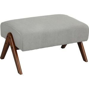 HOMCOM Living Footstool Tabouret Bas rembourré en Velours côtelé Ottoman rectangulaire avec siège rembourré et Pieds en Bois pour Salon Chambre à Coucher Gris Clair - Publicité HOMCOM Living Footstool Tabouret Bas rembourré en Velours côtelé Ottoman rectangulaire avec siège rembourré et Pieds en Bois pour Salon Chambre à Coucher Gris Clair - Publicité