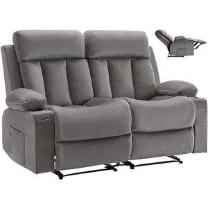 VEVOR Canapé Inclinable Électrique 2 Places, Causeuse Inclinable avec Chauffage et Massage, en Velours Doux, avec Ports USB, Porte-gobelets et Poches Latérales, pour Chambre Salon Appartement, Gris - Publicité VEVOR Canapé Inclinable Électrique 2 Places, Causeuse Inclinable avec Chauffage et Massage, en Velours Doux, avec Ports USB, Porte-gobelets et Poches Latérales, pour Chambre Salon Appartement, Gris - Publicité