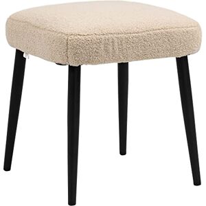 HOMCOM Repose Pied Salon, Tabouret Ottoman, siège rembourré en Tissu Effet Laine bouclée, avec Pieds en Acier, Pouf Salon, pour Chambre à Coucher, entrée, 42 x 42 x 44 cm, Beige - Publicité HOMCOM Repose Pied Salon, Tabouret Ottoman, siège rembourré en Tissu Effet Laine bouclée, avec Pieds en Acier, Pouf Salon, pour Chambre à Coucher, entrée, 42 x 42 x 44 cm, Beige - Publicité