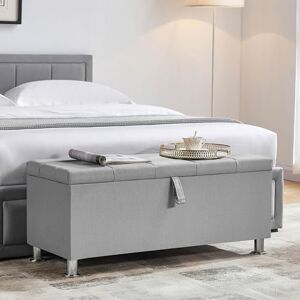 Vida Designs Valencia Ottoman, Couvercle en Tissu, siège, Tabouret, Banc, fenêtre, Coffre, Coffre de Rangement pour Jouets, Pouf, Repose-Pieds en Lin Gris Clair - Publicité Vida Designs Valencia Ottoman, Couvercle en Tissu, siège, Tabouret, Banc, fenêtre, Coffre, Coffre de Rangement pour Jouets, Pouf, Repose-Pieds en Lin Gris Clair - Publicité