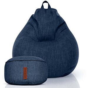 Green Bean © Set de 2 Pouf d'Intérieur + Tabouret avec Remplissage de Perles EPS Repose-Pieds Coussin de Pieds Sol Repos Siège Lounge Chair Chaise Fauteuil Relaxation Bean Bag Bleu Foncé Navy - Publicité Green Bean © Set de 2 Pouf d'Intérieur + Tabouret avec Remplissage de Perles EPS Repose-Pieds Coussin de Pieds Sol Repos Siège Lounge Chair Chaise Fauteuil Relaxation Bean Bag Bleu Foncé Navy - Publicité