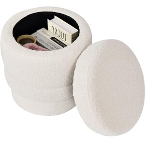 DUHOME Ottoman Rembourré Rond Pouf avec Espace de Rangement Tabouret avec Couvercle pour Chambre à Coucher Salon Couloir - Publicité DUHOME Ottoman Rembourré Rond Pouf avec Espace de Rangement Tabouret avec Couvercle pour Chambre à Coucher Salon Couloir - Publicité