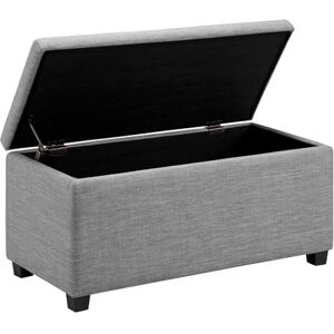 Amazon Basics Banc d'entrée, rembourré, rectangulaire, avec rangement, chambre à coucher, couloir, ottoman, aspect lin, gris clair, 42 x 91 x 43 cm - Publicité Amazon Basics Banc d'entrée, rembourré, rectangulaire, avec rangement, chambre à coucher, couloir, ottoman, aspect lin, gris clair, 42 x 91 x 43 cm - Publicité