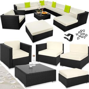tectake ® Ensemble Salon de Jardin Exterieur XXL en PolyRotin/Aluminium Modulable Canapé 10 Places 9 Fauteuil Salon 2 Tabouret Pouf et 1 Table de Jardin, Mobilier de Jardin Amenagement Balcon Terrasse - Publicité tectake ® Ensemble Salon de Jardin Exterieur XXL en PolyRotin/Aluminium Modulable Canapé 10 Places 9 Fauteuil Salon 2 Tabouret Pouf et 1 Table de Jardin, Mobilier de Jardin Amenagement Balcon Terrasse - Publicité