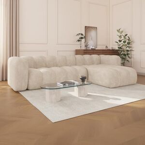 Mobilier-Deco Gaby Canapé d'angle réversible en Tissu Beige - Publicité Mobilier-Deco Gaby Canapé d'angle réversible en Tissu Beige - Publicité