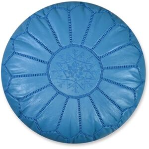 Poufs&Pillows Pouf Artisanal Marocain en Cuir Véritable Fait Main Vendu Rembourré Coussin de Sol, Ottoman, Repose-Pied (Turquoise) - Publicité Poufs&Pillows Pouf Artisanal Marocain en Cuir Véritable Fait Main Vendu Rembourré Coussin de Sol, Ottoman, Repose-Pied (Turquoise) - Publicité