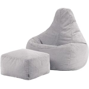 Icon Dalton Pouf Velours Côtelé avec Tabouret, Pouf Poire avec Remplissage, Fauteuil Salon Confortable, Fauteuil Chambre, Meuble Salon, Decoration Chambre, Gris - Publicité Icon Dalton Pouf Velours Côtelé avec Tabouret, Pouf Poire avec Remplissage, Fauteuil Salon Confortable, Fauteuil Chambre, Meuble Salon, Decoration Chambre, Gris - Publicité