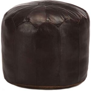 vidaXL Pouf 40 x 35 cm Marron foncé Cuir véritable de chèvre - Publicité vidaXL Pouf 40 x 35 cm Marron foncé Cuir véritable de chèvre - Publicité