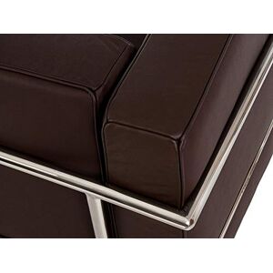 ElleDesign LC2 Cognac Fauteuil en acier inoxydable en cuir italien noir, marron, blanc - Publicité ElleDesign LC2 Cognac Fauteuil en acier inoxydable en cuir italien noir, marron, blanc - Publicité