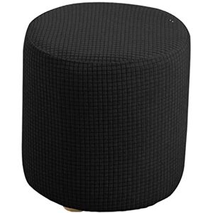 rockible Housses de Pouf Extensibles Housses de Pouf Rondes Housses de Repose-Pieds Amovibles Housses de Rangement pour Pouf pour Le Salon, Noir - Publicité