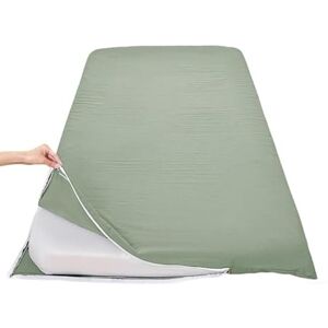 GUOIOOI Housse de futon avec Fermeture éclair, Housse de Matelas futon Double, Queen Size, for Matelas de Sol futon Japonais, Lavable en Machine(Green,80x190cm(suit1-6cm)) - Publicité GUOIOOI Housse de futon avec Fermeture éclair, Housse de Matelas futon Double, Queen Size, for Matelas de Sol futon Japonais, Lavable en Machine(Green,80x190cm(suit1-6cm)) - Publicité