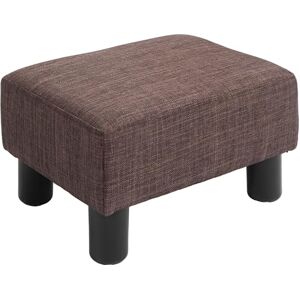 HOMCOM Repose-Pieds en Tissu de Lin Petit siège Ottoman pour la Maison et Le Bureau avec Pieds 40 x 30 x 24 cm Marron - Publicité HOMCOM Repose-Pieds en Tissu de Lin Petit siège Ottoman pour la Maison et Le Bureau avec Pieds 40 x 30 x 24 cm Marron - Publicité