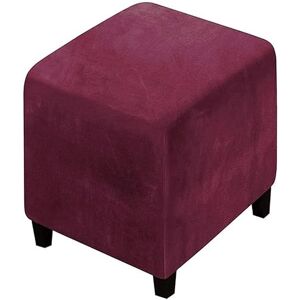 RTSFKFS Housse De Pouf Ottomane Carrée/Rond 40x40/45x45/50x50 Extensible, Housses De Repose-Pieds En Jacquard Doux Pour Protéger Le Repose-Pieds, Housse De Pouf Avec Fond Élastique ( Color : #24 , Size : 14x1 - Publicité