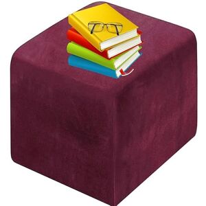 RTSFKFS Housse de Pouf Carré 30x30/40x40/50x50/60x60/70x70 Housse de Protection Extensible Housse Ottomane Jacquard Housse de Tabouret Carré Housse de Protection pour Repose-Pieds ( Color : #24 , Size : 12x12 - Publicité