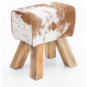 FineBuy Möbel zum Wohlfühlen Ottoman en Fourrure Brun/Blanc 30 x 47 x 40 cm Style rétro Rembourré Tabouret en Bois Massif - Publicité FineBuy Möbel zum Wohlfühlen Ottoman en Fourrure Brun/Blanc 30 x 47 x 40 cm Style rétro Rembourré Tabouret en Bois Massif - Publicité