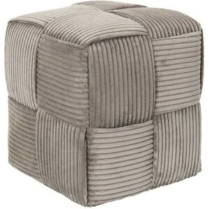AltoBuy Pouf Cube en Velours côtelé tressé Coloris Taupe Amory - Publicité AltoBuy Pouf Cube en Velours côtelé tressé Coloris Taupe Amory - Publicité