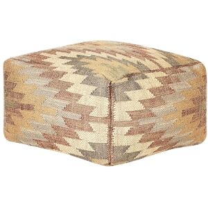 Pouf Multicolore en Jute et Laine Beliani - Décoration Maison - Publicité Pouf Multicolore en Jute et Laine Beliani - Décoration Maison - Publicité