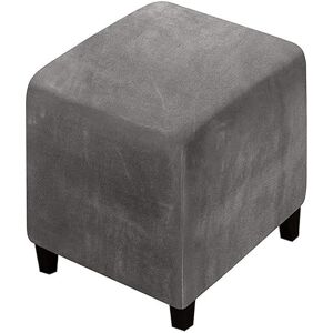 RTSFKFS Housse De Pouf Ottomane Carrée/Rond 40x40/45x45/50x50 Extensible, Housses De Repose-Pieds En Jacquard Doux Pour Protéger Le Repose-Pieds, Housse De Pouf Avec Fond Élastique ( Color : #1 , Size : 12x12 - Publicité