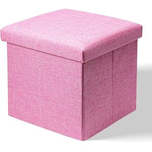 TRIXES Boîte de Rangement Ottoman Rose avec Couvercle, boîte de Rangement Plate, Coffre à Jouets, Repose-Pieds Pouf avec Rangement, boîte à mémoire, Rangement de Gadgets… - Publicité TRIXES Boîte de Rangement Ottoman Rose avec Couvercle, boîte de Rangement Plate, Coffre à Jouets, Repose-Pieds Pouf avec Rangement, boîte à mémoire, Rangement de Gadgets… - Publicité