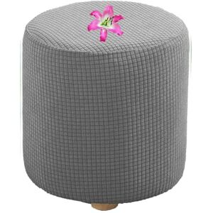 uyeoco Housse de Pouf Ottomane Rond 40x40/45x45 Extensible, Housses de Repose-Pieds en Jacquard Doux pour protéger Le Repose-Pieds, Housse de Pouf avec Fond élastique (Color : C, Size : 38X38CM) - Publicité