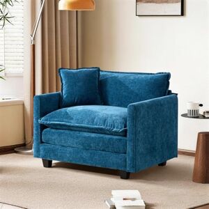 SoarTalent Canapé sectionnel modulaire Convertible, canapé 1 Places en Chenille Profonde avec oreillers pour Salon, Appartement, Bureau (Bleu) - Publicité SoarTalent Canapé sectionnel modulaire Convertible, canapé 1 Places en Chenille Profonde avec oreillers pour Salon, Appartement, Bureau (Bleu) - Publicité