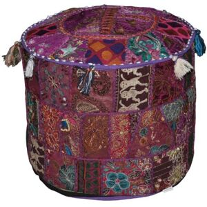 Rajasthali Vintage Indien Ottoman Embelli avec Coussin de Broderie et Patchwork Repose étage, 46 X 33 cm - Publicité Rajasthali Vintage Indien Ottoman Embelli avec Coussin de Broderie et Patchwork Repose étage, 46 X 33 cm - Publicité
