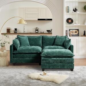 SoarTalent Canapé sectionnel modulaire Convertible en Forme de L de 194,8 cm, canapé 2 Places en Chenille avec Coussins et 1 Ottoman, pour Salon, Appartement, Bureau (Vert) - Publicité SoarTalent Canapé sectionnel modulaire Convertible en Forme de L de 194,8 cm, canapé 2 Places en Chenille avec Coussins et 1 Ottoman, pour Salon, Appartement, Bureau (Vert) - Publicité