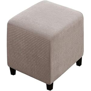 uyeoco Housse de Pouf Ottomane Carrée Petit 40x40 45x45 CM Extensible Jacquard Housses Ottomane Rangement de protéger Repose-Pieds Housse Protection de Tabouret Pouf (Color : 13 @, Size : 30x30 cm) - Publicité