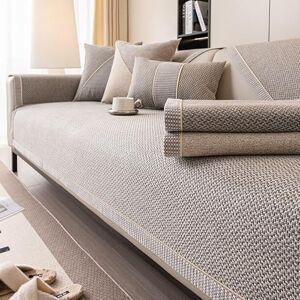 Housses de Canapé Antidérapantes, Housse Canapé en Coton Tissé Et Lin, avec Particules de Silicone Antidérapantes pour 1/2/3 Places(Grey,90x120cm) - Publicité Housses de Canapé Antidérapantes, Housse Canapé en Coton Tissé Et Lin, avec Particules de Silicone Antidérapantes pour 1/2/3 Places(Grey,90x120cm) - Publicité