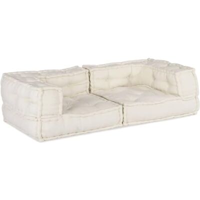 vidaXL Canapé modulaire 2 Places crème 140x70x36 Tissu, canapé, canapé Convertible, canapé Tissu, canapé modulable, Coussin Palette, canapé de Sol, Divan - Publicité vidaXL Canapé modulaire 2 Places crème 140x70x36 Tissu, canapé, canapé Convertible, canapé Tissu, canapé modulable, Coussin Palette, canapé de Sol, Divan - Publicité