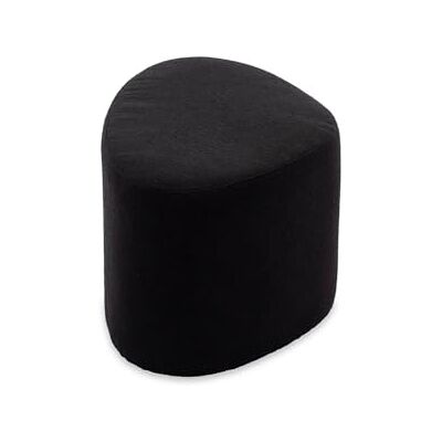 sweeek Tabouret. Pouf en Forme de Galet en Tissu Noir. TAO L 60 x P 44 x H 40cm - Publicité sweeek Tabouret. Pouf en Forme de Galet en Tissu Noir. TAO L 60 x P 44 x H 40cm - Publicité