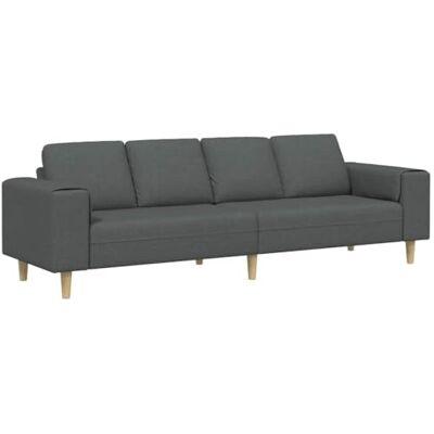 vidaXL Canapé de Salon Gris foncé 250 x 77 x 76 cm Polyester, Salon, Canapé Moderne, Sofa rectangulaire, Assise Durable, Matériau Respirant, Meuble intérieur Pratique - Publicité vidaXL Canapé de Salon Gris foncé 250 x 77 x 76 cm Polyester, Salon, Canapé Moderne, Sofa rectangulaire, Assise Durable, Matériau Respirant, Meuble intérieur Pratique - Publicité