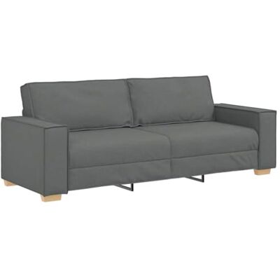 vidaXL Canapé 3 Places Gris foncé 220x78x84 cm Tissu - Publicité vidaXL Canapé 3 Places Gris foncé 220x78x84 cm Tissu - Publicité