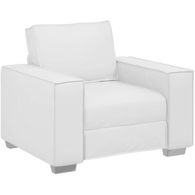 vidaXL Fauteuil canapé Blanc 99 x 78 x 84 cm Cuir Artificiel, Salon Moderne, Fauteuil Cosy, élégant en Simili Cuir, Meuble Minimaliste, idéal pour l'intérieur. Publicité vidaXL Fauteuil canapé Blanc 99 x 78 x 84 cm Cuir Artificiel, Salon Moderne, Fauteuil Cosy, élégant en Simili Cuir, Meuble Minimaliste, idéal pour l'intérieur. Publicité