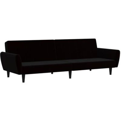 vidaXL Canapé-lit 2 Places, Lit de Jour avec Dossier, Lit d'Invité avec Pieds, Meuble de Chambre à Coucher Salon, Moderne, Noir Velours - Publicité vidaXL Canapé-lit 2 Places, Lit de Jour avec Dossier, Lit d'Invité avec Pieds, Meuble de Chambre à Coucher Salon, Moderne, Noir Velours - Publicité
