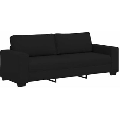 vidaXL Canapé à 3 Places Noir 220x77x82 cm Tissu, canapé, canapé Trois Places, canapé 3 Places en Tissu, Divan, canapé en Tissu - Publicité vidaXL Canapé à 3 Places Noir 220x77x82 cm Tissu, canapé, canapé Trois Places, canapé 3 Places en Tissu, Divan, canapé en Tissu - Publicité