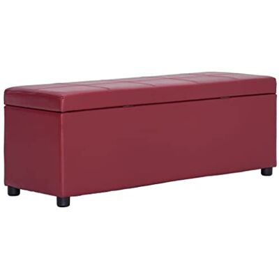 vidaXL Banc avec Compartiment de Rangement Tabouret Siège Banquette Pouf Bout de Canapé Chambre à Coucher Salon Intérieure Maison Bordeaux Similicuir - Publicité vidaXL Banc avec Compartiment de Rangement Tabouret Siège Banquette Pouf Bout de Canapé Chambre à Coucher Salon Intérieure Maison Bordeaux Similicuir - Publicité