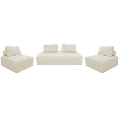 Ensemble de Fauteuils Modulaires en Velours Sweeek - Style Vintage - Publicité Ensemble de Fauteuils Modulaires en Velours Sweeek - Style Vintage - Publicité