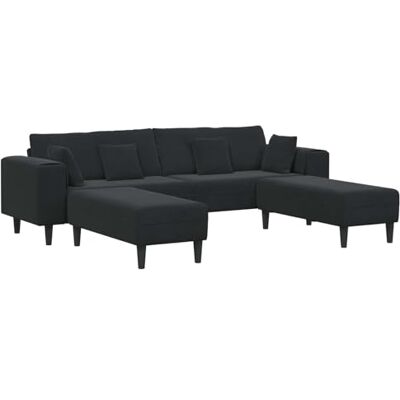 vidaXL Canapé avec Coussin 3 pcs Noir Velours, Canapé Moderne Cadre en contreplaqué, Coussins en Mousse, Assise stylée pour Un Salon Chic - Publicité vidaXL Canapé avec Coussin 3 pcs Noir Velours, Canapé Moderne Cadre en contreplaqué, Coussins en Mousse, Assise stylée pour Un Salon Chic - Publicité