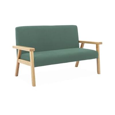 sweeek Banquette canapé Enfant en Bois et Velours côtelé Kaki. Isak. L 84 x P 43.5 x H 50cm - Publicité sweeek Banquette canapé Enfant en Bois et Velours côtelé Kaki. Isak. L 84 x P 43.5 x H 50cm - Publicité