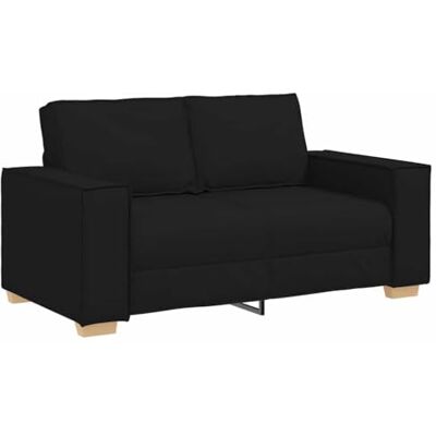 vidaXL Canapé 2 Places Noir 160x78x84 cm Tissu - Publicité vidaXL Canapé 2 Places Noir 160x78x84 cm Tissu - Publicité